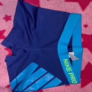 Nike Pro Women's Blue Shorts